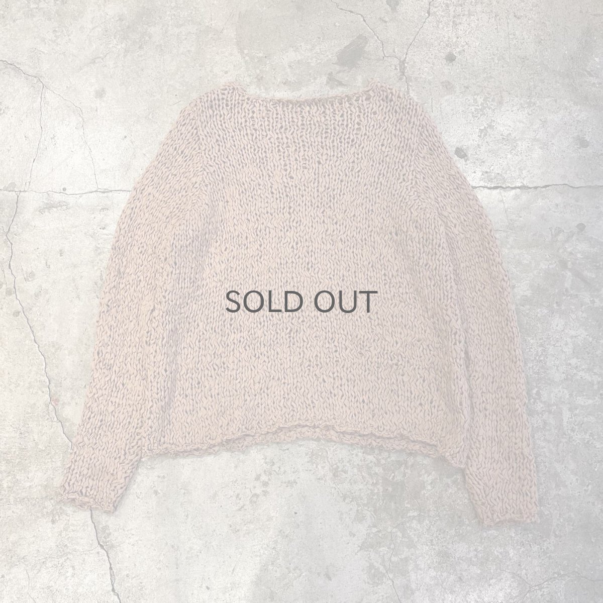 画像2: BEIGE COLOR CABLE DESIGN L/S KNIT TOPS / Ladies M  (2)