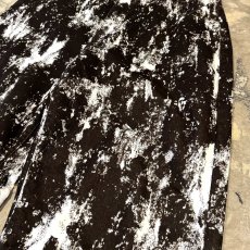 画像4: BICOLOR PATTERN WIDE SILHOUETTE VELOUR PANTS / W34 (4)