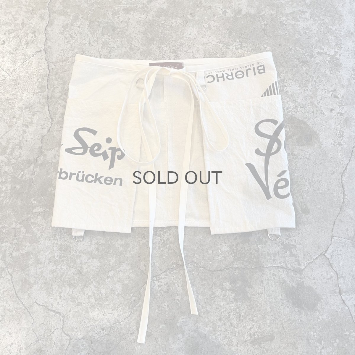 画像1: 【Wiz&Witch】"UNITED" WORK POCKET WRAP SKIRT / FREE (1)