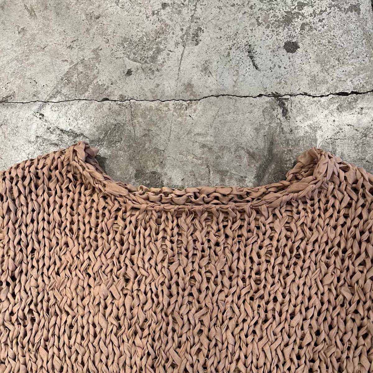 画像8: BEIGE COLOR CABLE DESIGN L/S KNIT TOPS / Ladies M  (8)