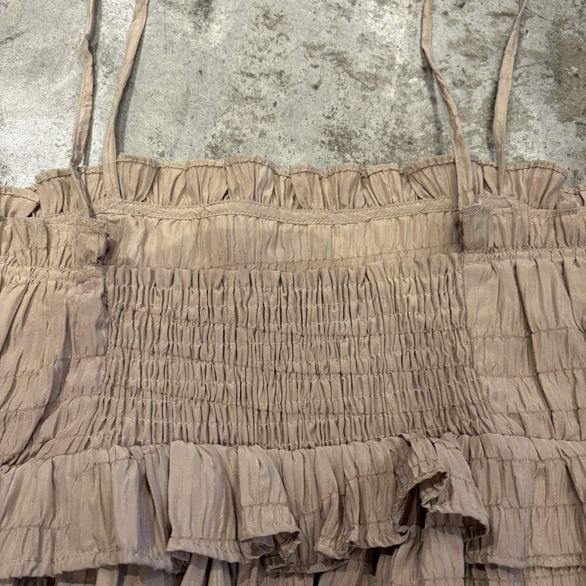 画像9: DESIGN SHIRRING FRILL TIERED DESIGN CAMISOLE / Ladies M  (9)