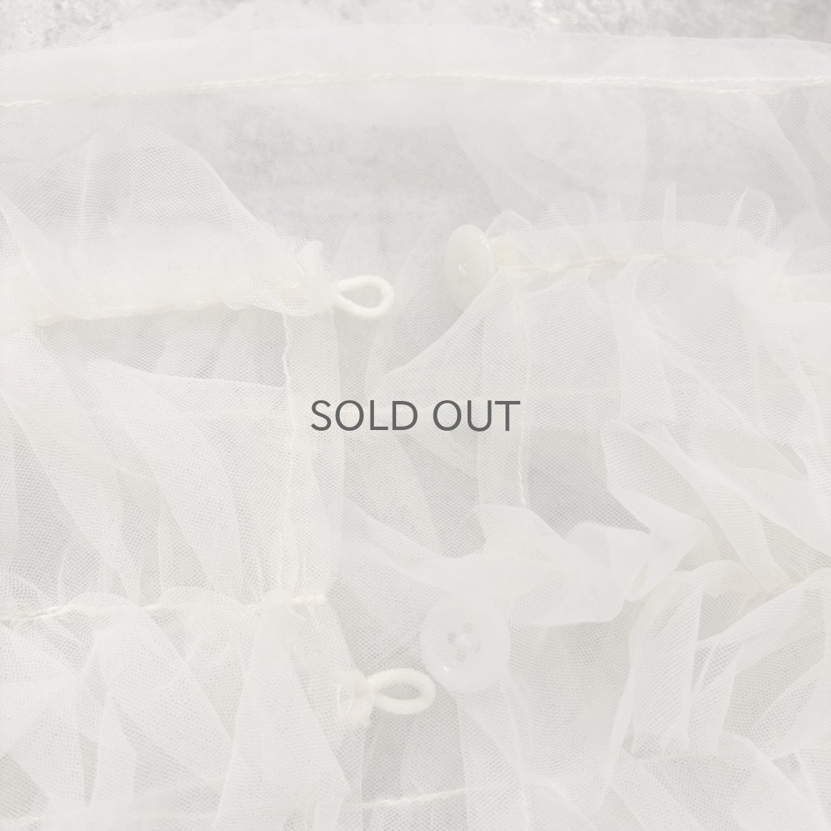 画像8: IVORY COLOR TULLE DESIGN TIERED CAMISOLE / FREE (8)