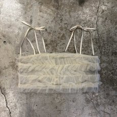 画像1: IVORY COLOR TULLE DESIGN TIERED CAMISOLE / FREE (1)