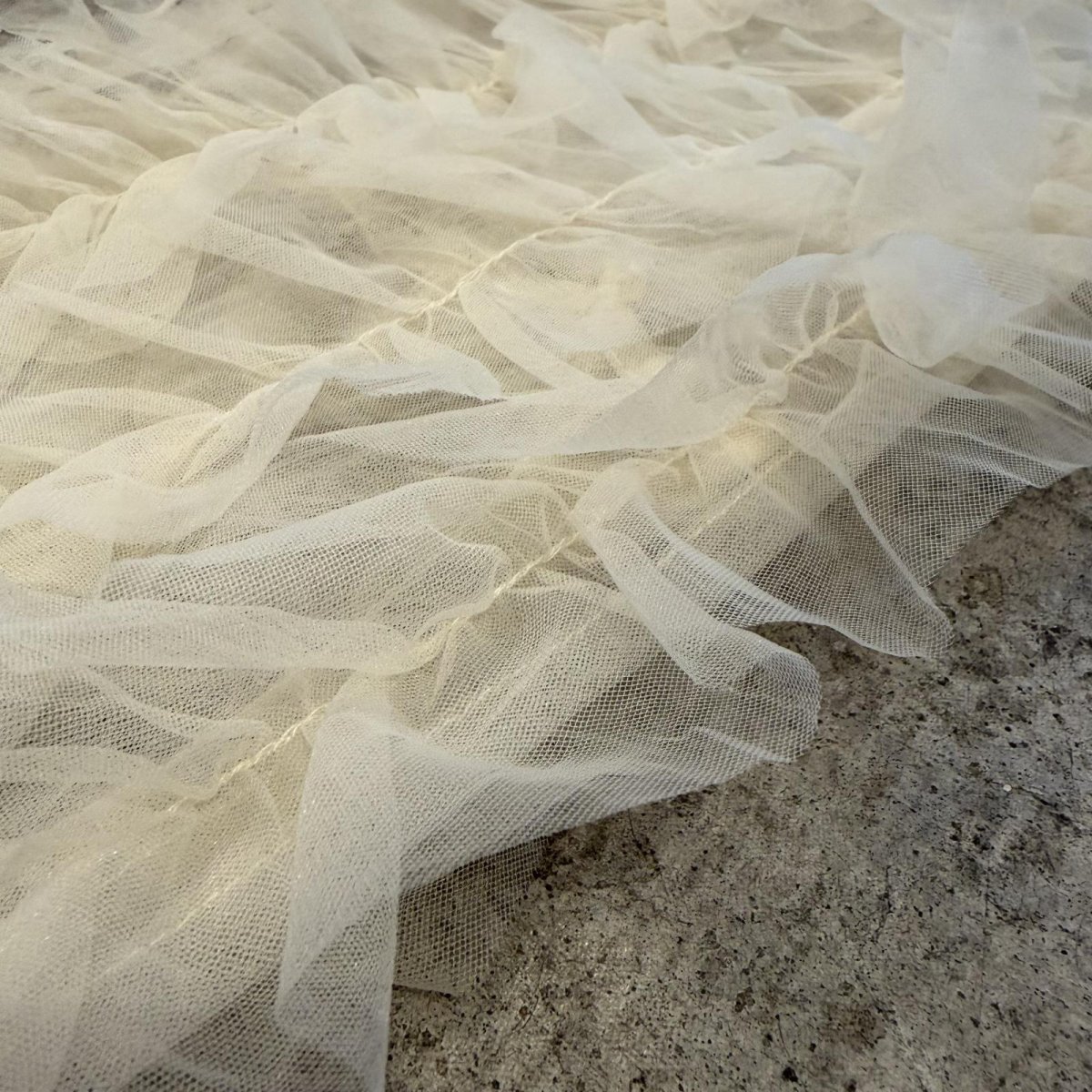 画像10: IVORY COLOR TULLE DESIGN TIERED CAMISOLE / FREE (10)
