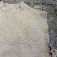 画像4: SIDE SLIT RIBBON QUILTING DESIGN VEST / Ladies M~L (4)
