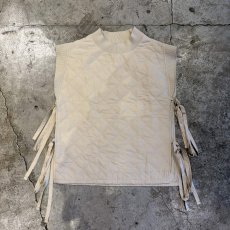 画像1: SIDE SLIT RIBBON QUILTING DESIGN VEST / Ladies M~L (1)