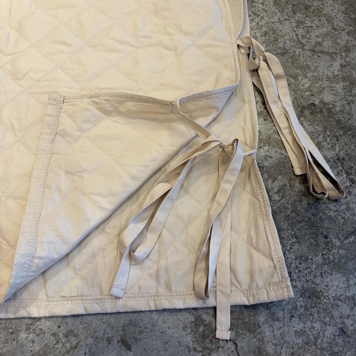 画像6: SIDE SLIT RIBBON QUILTING DESIGN VEST / Ladies M~L (6)