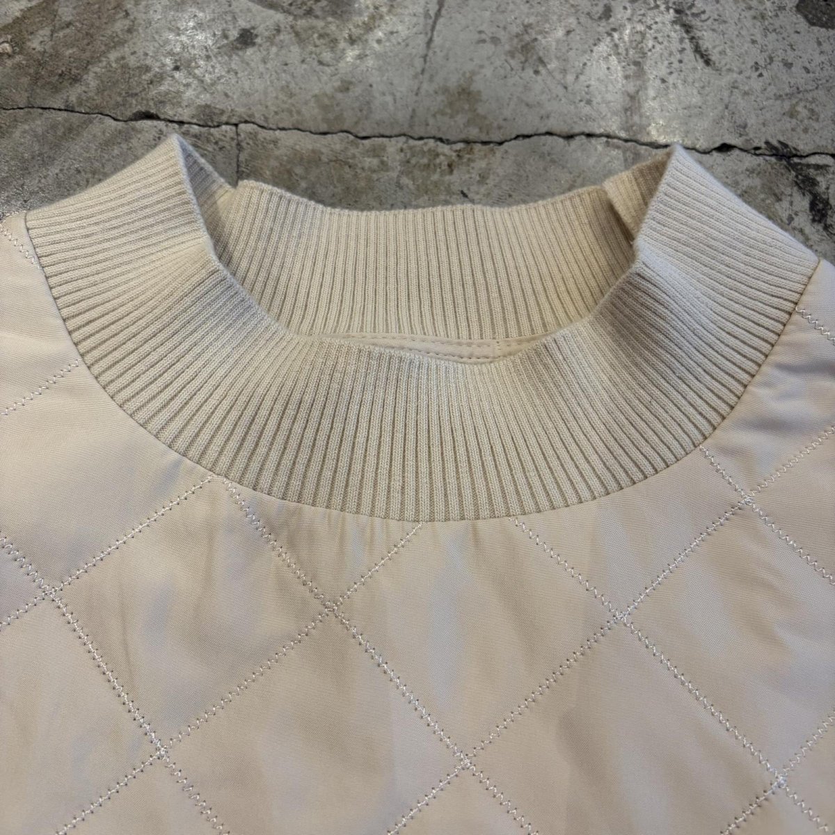 画像7: SIDE SLIT RIBBON QUILTING DESIGN VEST / Ladies M~L (7)