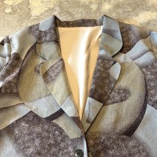 画像10: ALL OVER ARTISTIC PATTERN TAILORED JACKET / Mens M (10)