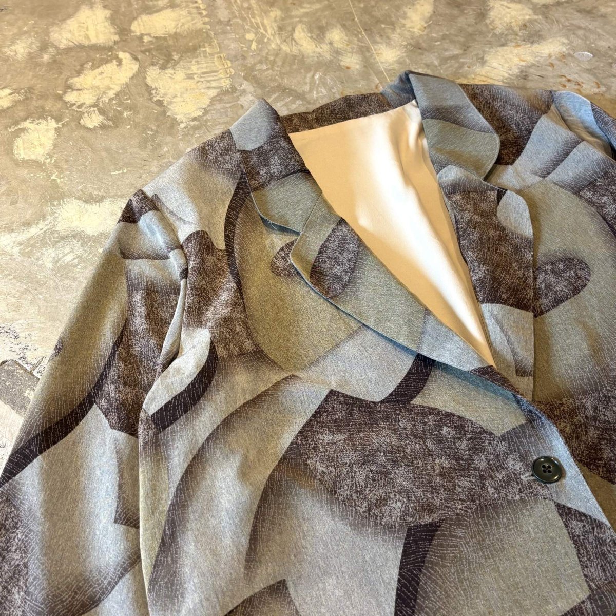 画像3: ALL OVER ARTISTIC PATTERN TAILORED JACKET / Mens M (3)