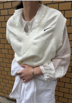 画像12: 【NIKE】WHITE COLOR OVER DESIGN SWEAT VEST  / Ladies L(S) (12)