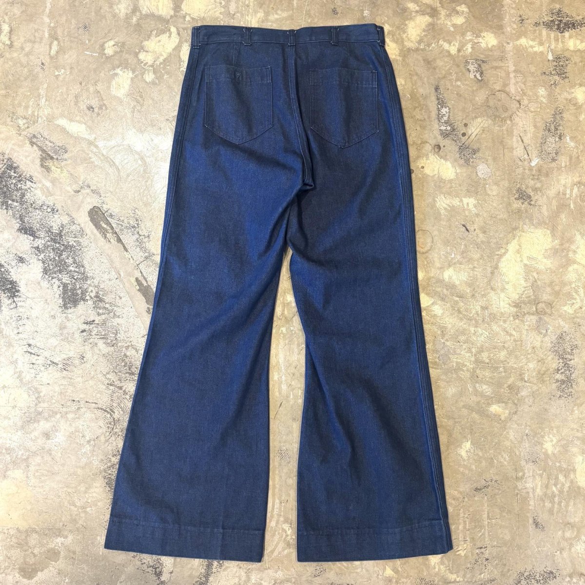 画像2: US NAVY FLARE SILHOUETTE TROUSERS / W32 / MADE IN ITALY (2)