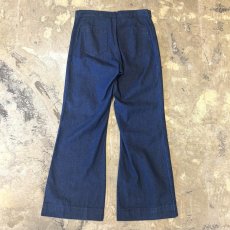 画像2: US NAVY FLARE SILHOUETTE TROUSERS / W32 / MADE IN ITALY (2)
