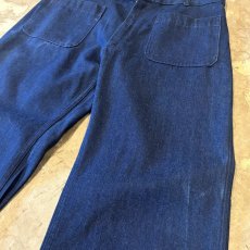 画像4: US NAVY FLARE SILHOUETTE TROUSERS / W32 / MADE IN ITALY (4)