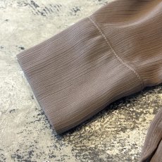 画像7: BROWN BAND COLLAR SHEER L/S SHIRT / Mens L (7)