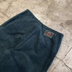 画像10: DEAD STOCK FRONT LACE UP DESIGN COLOR CORDUROY PANTS / W29~30(11~12) / MADE IN USA (10)