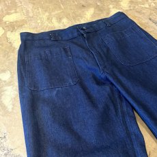 画像3: US NAVY FLARE SILHOUETTE TROUSERS / W32 / MADE IN ITALY (3)