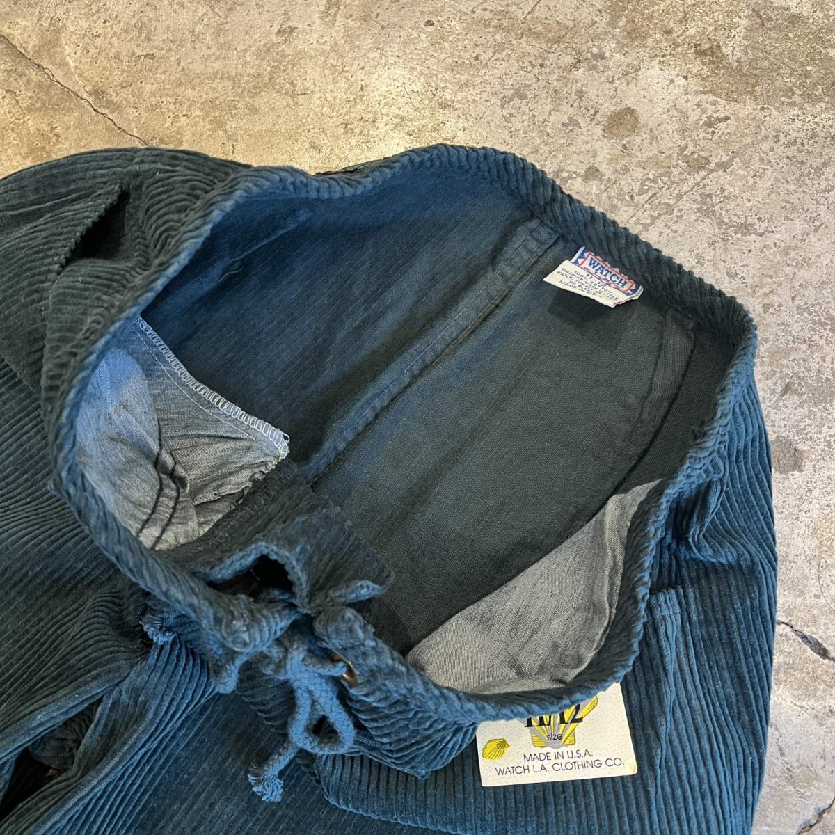 画像8: DEAD STOCK FRONT LACE UP DESIGN COLOR CORDUROY PANTS / W29~30(11~12) / MADE IN USA (8)