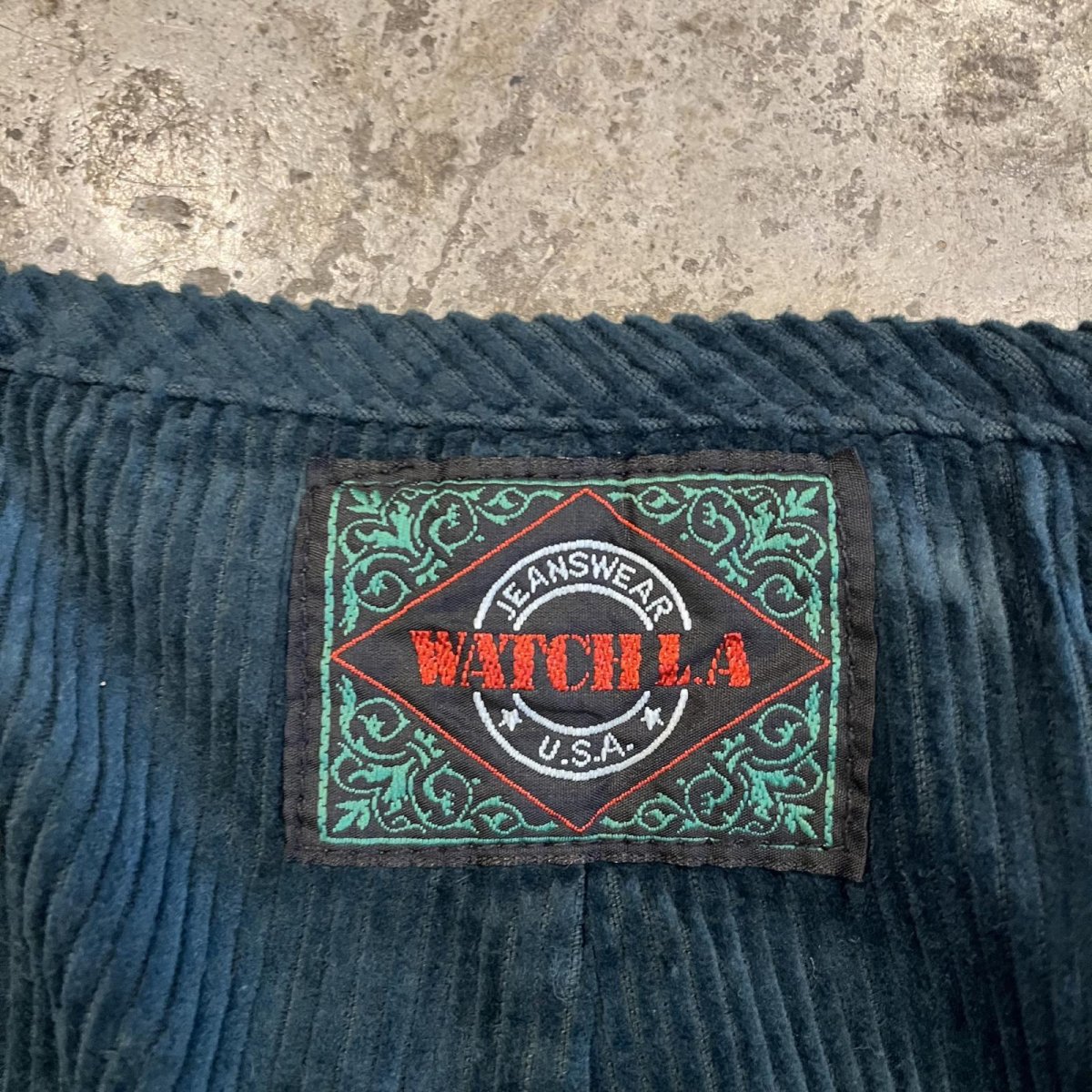 画像11: DEAD STOCK FRONT LACE UP DESIGN COLOR CORDUROY PANTS / W29~30(11~12) / MADE IN USA (11)