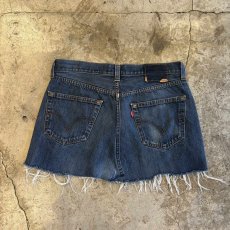 画像2: 【Levi's】CUT OFF BLUE DENIM SKIRT / W33 (2)