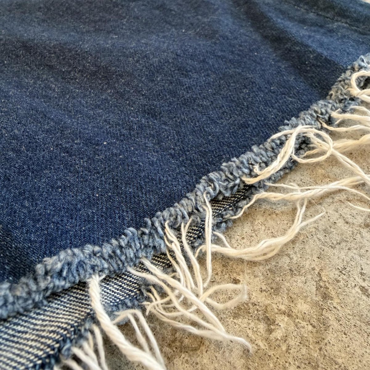 画像10: SIDE ADJUSTER CUT OFF DESIGN DENIM SHORT PANTS / FREE~W28 (10)