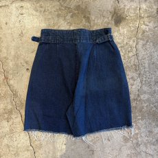 画像2: SIDE ADJUSTER CUT OFF DESIGN DENIM SHORT PANTS / FREE~W28 (2)