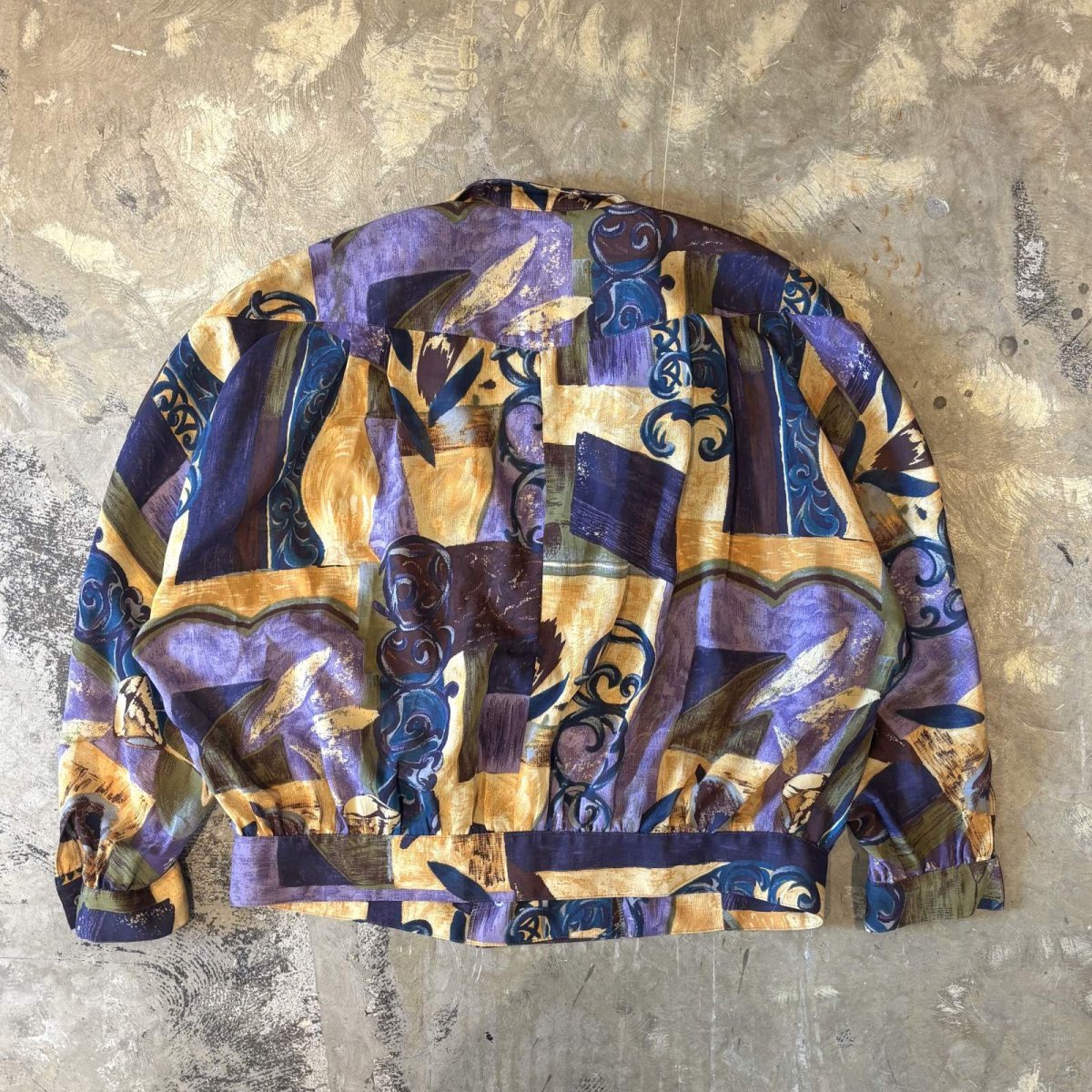 画像2: ART GRAPHIC DOUBLE BREASTED JACKET / Mens L (2)