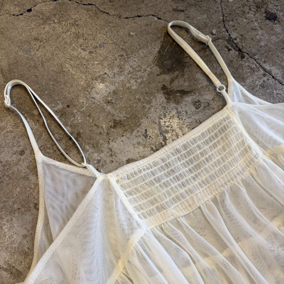 画像8: DESIGN TULLE LONG CAMISOLE ONE PIECE / Ladies M~L (8)