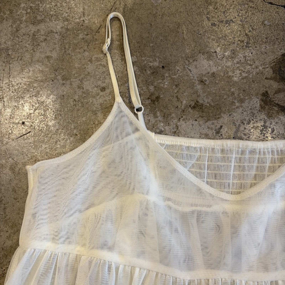 画像5: DESIGN TULLE LONG CAMISOLE ONE PIECE / Ladies M~L (5)