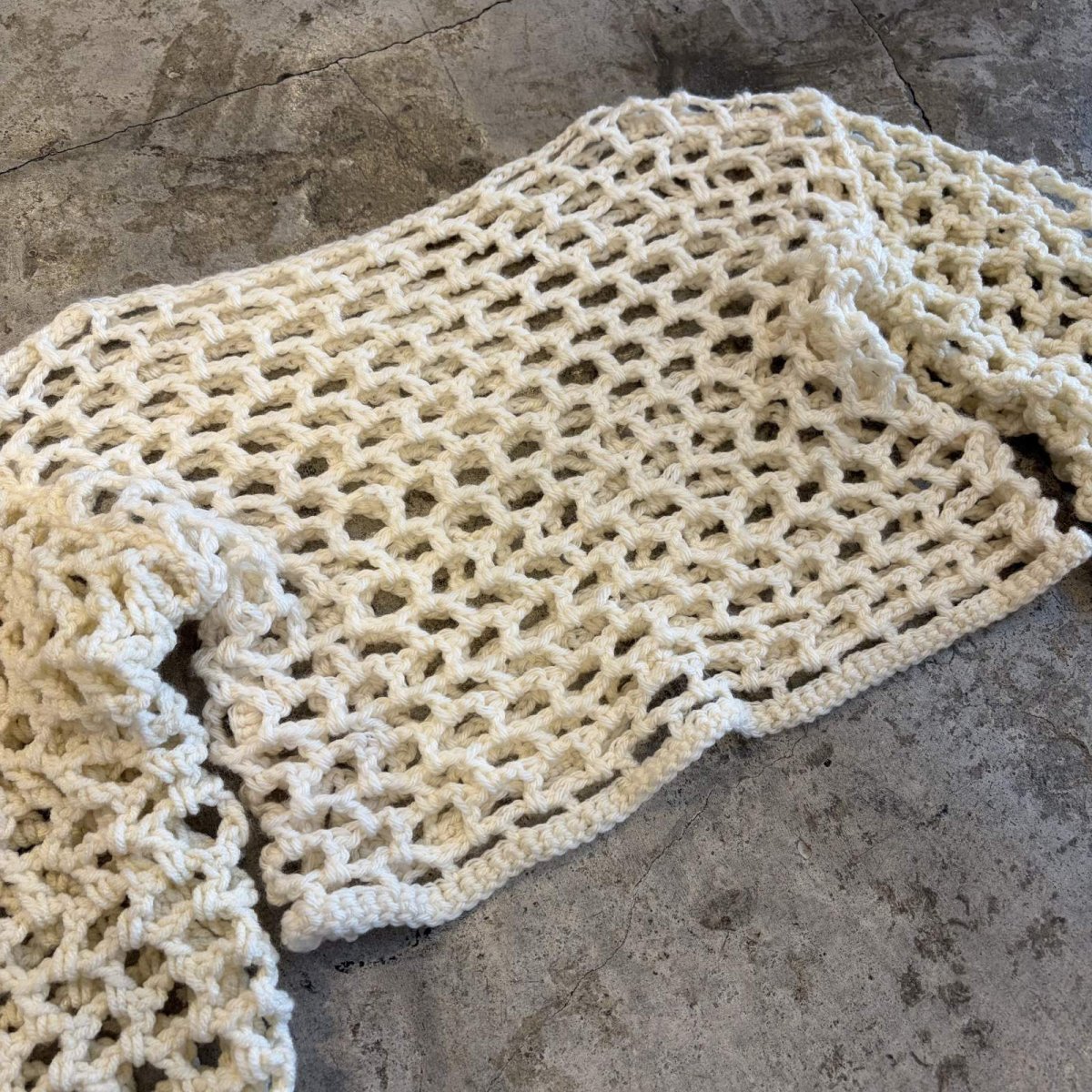 画像3: KNIT MESH DESIGN LOWGAUGE SHORT TOPS / Ladies M (3)
