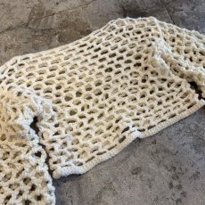 画像3: KNIT MESH DESIGN LOWGAUGE SHORT TOPS / Ladies M (3)