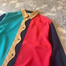 画像4: COLOR SWITCHED STYLE L/S SHIRT / Mens L (4)