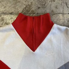 画像9: 80's【NIKE】3 COLOR DESIGN HALF ZIP SWEAT  / Ladies L (9)