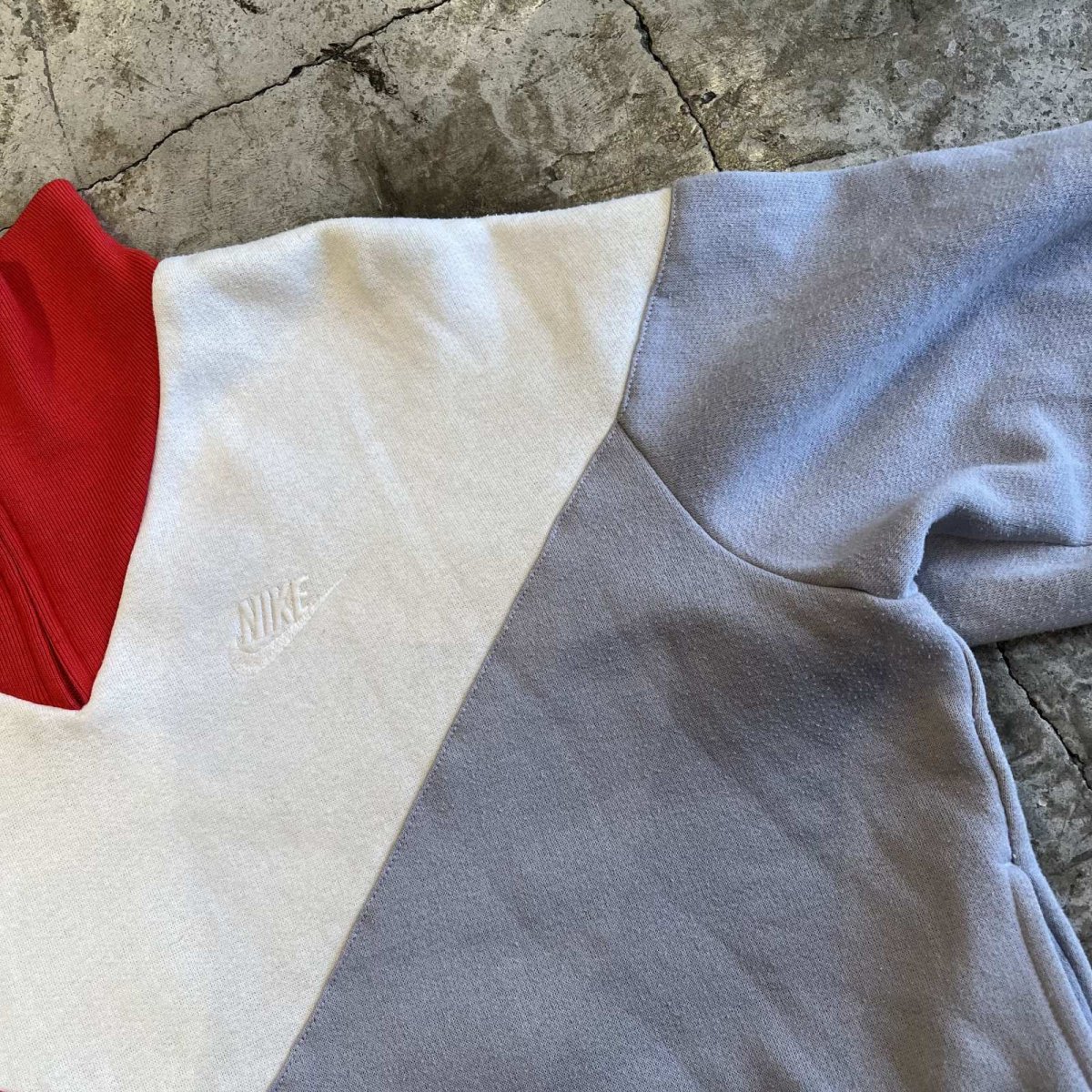 画像11: 80's【NIKE】3 COLOR DESIGN HALF ZIP SWEAT  / Ladies L (11)