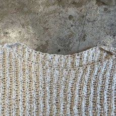 画像9: IVORY COLOR OVER DESIGN CABLE L/S KNIT TOPS / Ladies L  (9)
