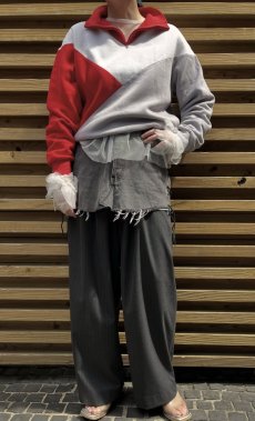 画像15: 80's【NIKE】3 COLOR DESIGN HALF ZIP SWEAT  / Ladies L (15)