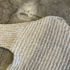 画像8: IVORY COLOR OVER DESIGN CABLE L/S KNIT TOPS / Ladies L  (8)