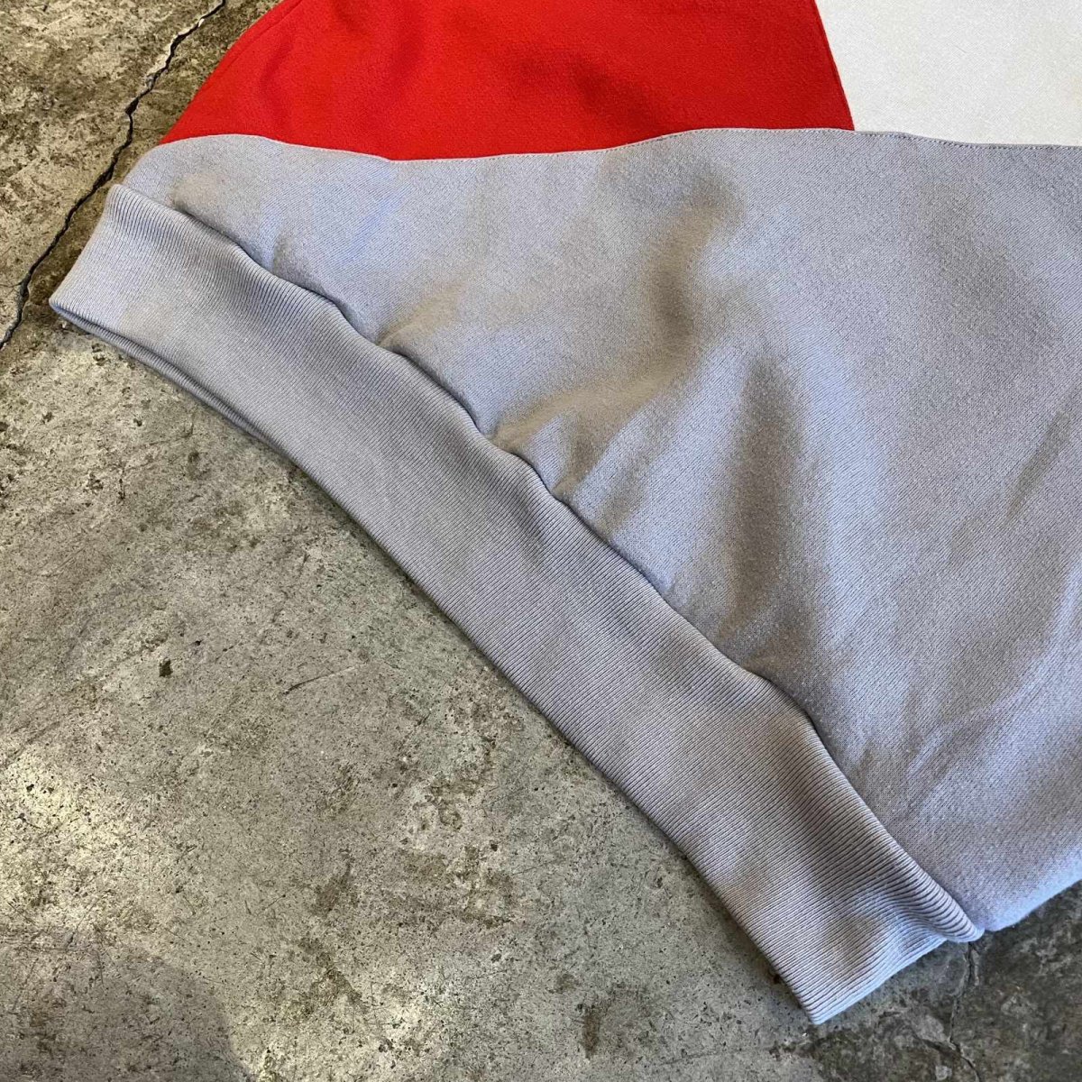 画像4: 80's【NIKE】3 COLOR DESIGN HALF ZIP SWEAT  / Ladies L (4)