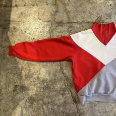 画像7: 80's【NIKE】3 COLOR DESIGN HALF ZIP SWEAT  / Ladies L (7)