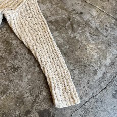 画像6: IVORY COLOR OVER DESIGN CABLE L/S KNIT TOPS / Ladies L  (6)