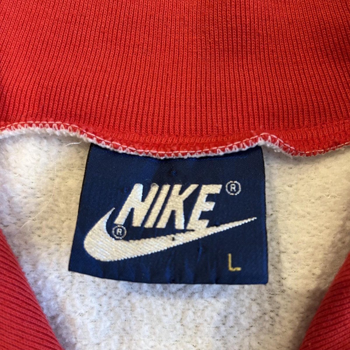 画像13: 80's【NIKE】3 COLOR DESIGN HALF ZIP SWEAT  / Ladies L (13)