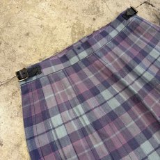 画像8: CHECK PATTERN SIDE BELT KILT WRAP DESIGN SKIRT / W27~W28 / MADE IN SCOTLAND (8)