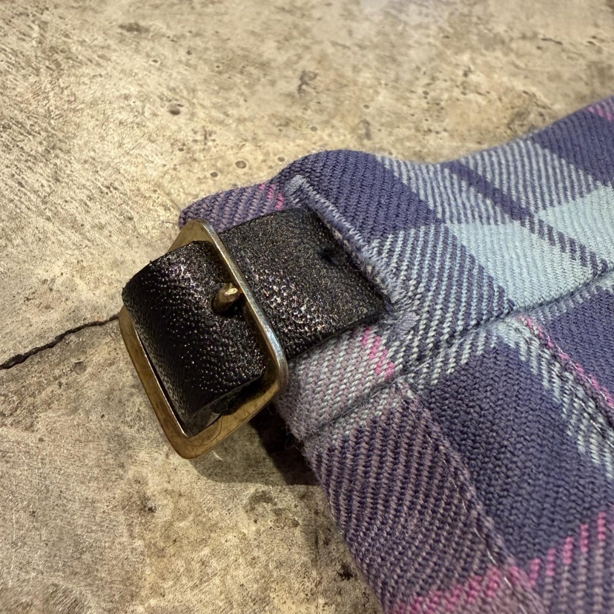 画像4: CHECK PATTERN SIDE BELT KILT WRAP DESIGN SKIRT / W27~W28 / MADE IN SCOTLAND (4)