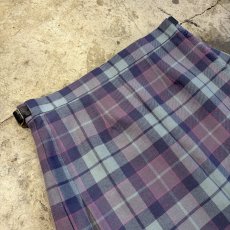 画像3: CHECK PATTERN SIDE BELT KILT WRAP DESIGN SKIRT / W27~W28 / MADE IN SCOTLAND (3)