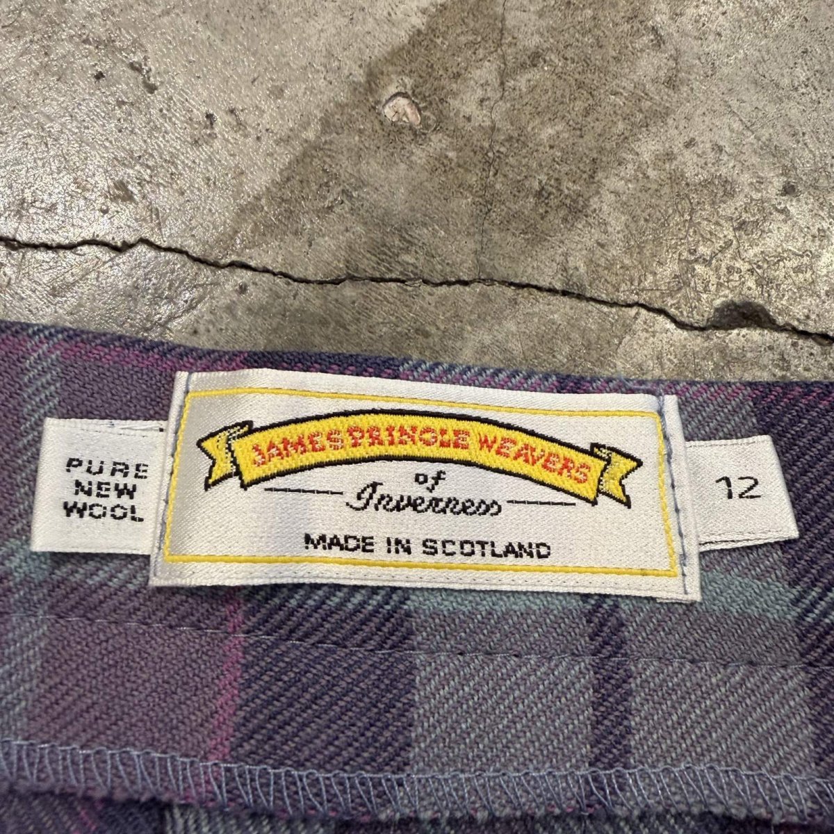 画像11: CHECK PATTERN SIDE BELT KILT WRAP DESIGN SKIRT / W27~W28 / MADE IN SCOTLAND (11)