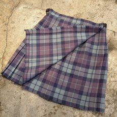 画像6: CHECK PATTERN SIDE BELT KILT WRAP DESIGN SKIRT / W27~W28 / MADE IN SCOTLAND (6)