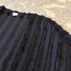 画像4: FRINGE STRIPE LINE FRONT OPEN S/S TOPS / Mens L  (4)