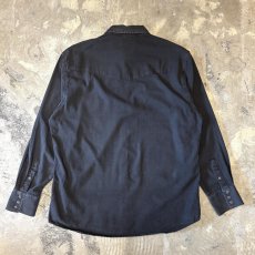 画像2: "WRANGLER" BLACK COTTON WESTERN L/S SHIRT / Mens XL (2)