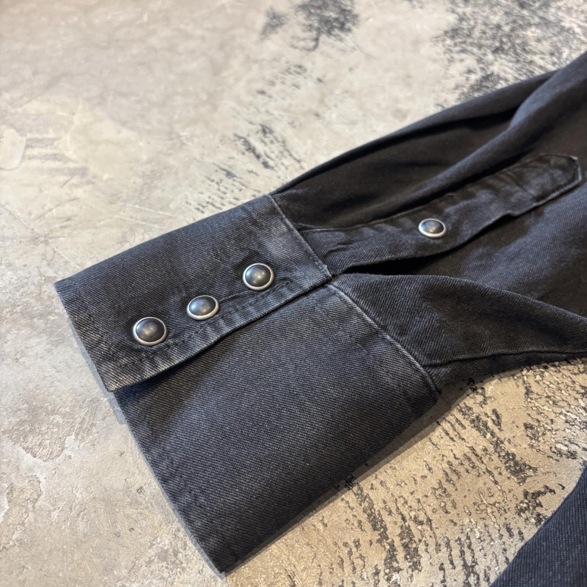 画像10: "WRANGLER" BLACK COTTON WESTERN L/S SHIRT / Mens XL (10)