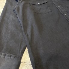 画像5: "WRANGLER" BLACK COTTON WESTERN L/S SHIRT / Mens XL (5)